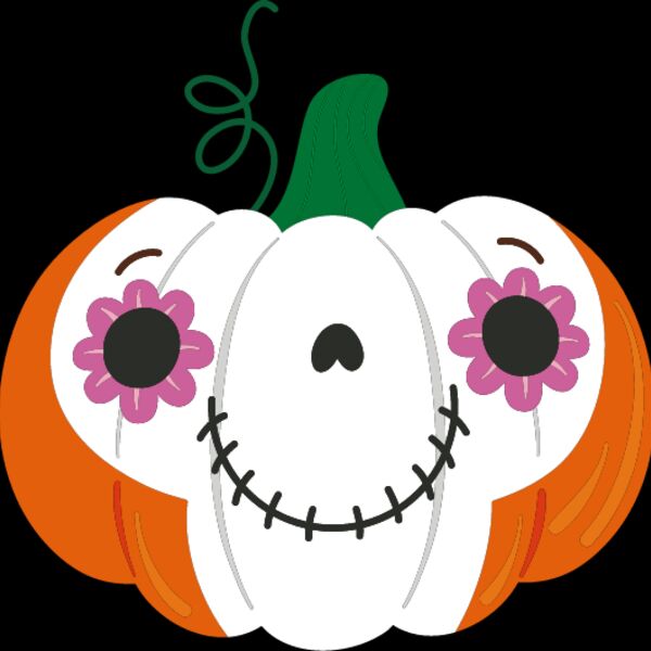 Cute Skull Pumpkin (0966) Thumbnail