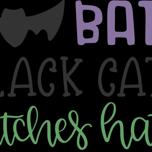 Bats Black Cats Witches Hats (1021) Thumbnail