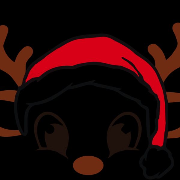 Reindeer with Santa Hat (0664) Thumbnail