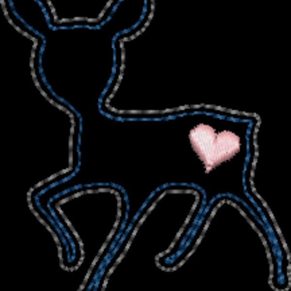 Fawn with Heart Line Art (0324) Thumbnail