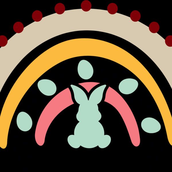 Rainbow Colour With Cute Bunny Thumbnail